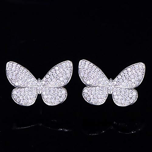Micro Pave Cubic Zirkonias Bolzenohrringe lebhafte Schmetterlingsform Damen Schmuck von RVHAOODI