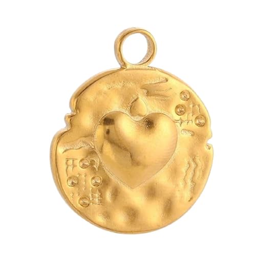 NEU 2025 3PCS Sweet Heart Charms Edelstahl 3D Lucky Sacred Heart Pendants handgefertigte Schmuckzubehör machen Accessoires DIY Halskette Ohrringe mit für Sie Schmuck Mode Accessoires kreatives von RVHAOODI