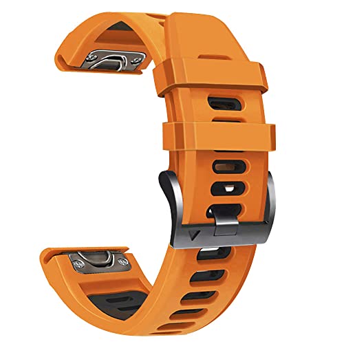 NEW 26 22mm Sport Silicone Watchband Wriststrap for Garmin Fenix 6X 6 Pro 5X 5 7X 7 3HR/EPIX Easy Fit Quick Release Wirstband von RVHAOODI