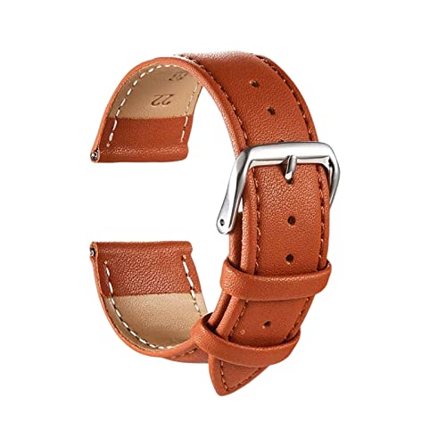 RVHAOODI 16/18/20/22/24mm Männer Flachkorn -Kuhkrlannband Atmungsfreie hautfreundliche Freizeitriemen von RVHAOODI