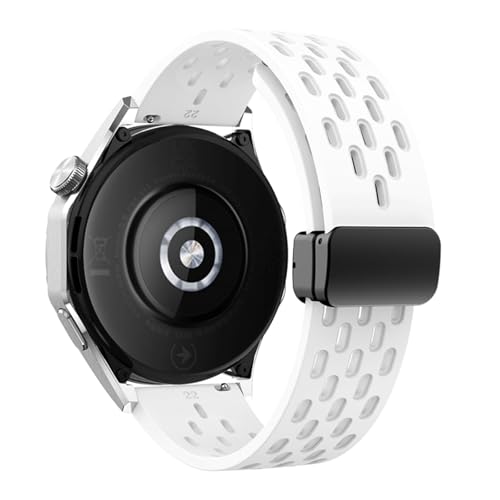 RVHAOODI 18 20 Magnetischer Silikongurt für Uhr GT 5 46 mm 41 mm atmungsaktives Sportband für GT5 Pro GT4 GT3 GT2 Correa Watchbänder von RVHAOODI