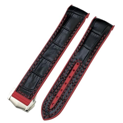 RVHAOODI 20 mm 22 mm neuer Dual Color Wachband Fit für Omega Planet Ozean Gummi Silikon Nylon Leder Uhrengurt von RVHAOODI