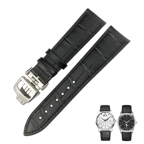 RVHAOODI 20mm 21mm 22mm schwarz braun blau echtes Leder Uhrenband für IWC Jaeger Lecoultre Master Cowhide Watch Gurt Accessoires von RVHAOODI
