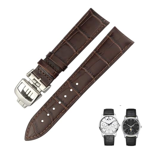 RVHAOODI 20mm 21mm 22mm schwarz braun blau echtes Leder Uhrenband für IWC Jaeger Lecoultre Master Cowhide Watch Gurt Accessoires von RVHAOODI