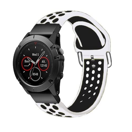 RVHAOODI 26 22MM Watchband Strap for Fenix 5 5X Plus 3 3 HR Fenix 6X 6 Pro Watch Quick Release Silicone Easyfit Wrist Band Strap von RVHAOODI