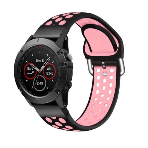 RVHAOODI 26 22MM Watchband Strap for Fenix 5 5X Plus 3 3 HR Fenix 6X 6 Pro Watch Quick Release Silicone Easyfit Wrist Band Strap von RVHAOODI