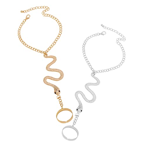 RVHAOODI 2pcs Armband Set Schlangenkette Frauen Boho Paare und Freunde einzigartige Fingerzubehör von RVHAOODI