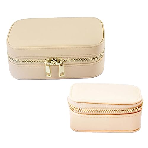RVHAOODI 2pcs Jewely Box Travel Schmuck Organisator Tragbarer Koffer für Frauen Mädchen PU -Schmuckhalter für Armbänder von RVHAOODI