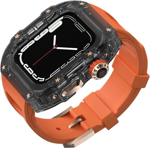 RVHAOODI 45 mm transparentes Gummi -Uhren -Armband -Kit für Serie 9 8 7 6 5 von RVHAOODI