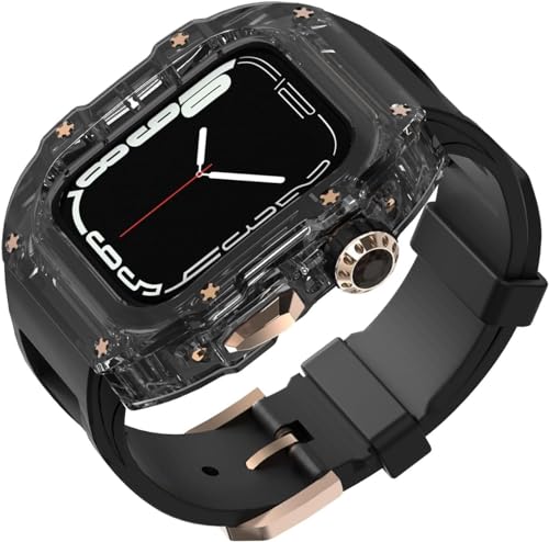 RVHAOODI 45 mm transparentes Gummi -Uhren -Armband -Kit für Serie 9 8 7 6 5 von RVHAOODI