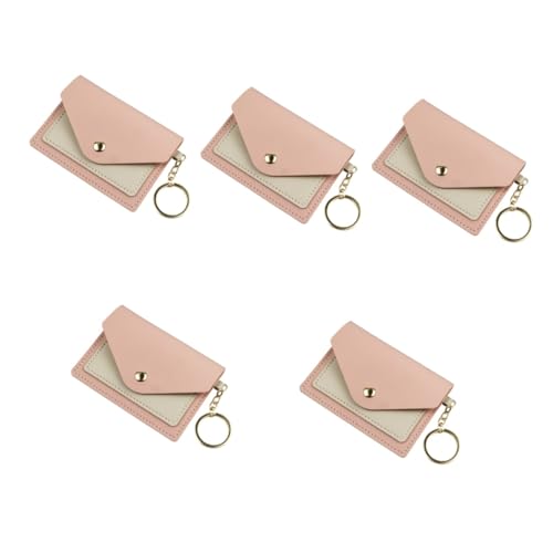 RVHAOODI 5pcs Fashion Keychain Card -Fall Frauen Kleiner Kreditkartenhalter tragbare Brieftasche für Frauen von RVHAOODI
