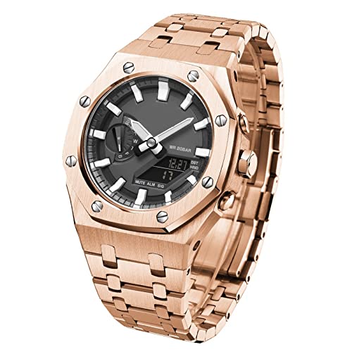 RVHAOODI 5rd GA2100 Mod Ersatzkit für Metall Uhrenarmband für GA2100/GA2110, Ersatzzubehör mit niedrigerer Schale von RVHAOODI