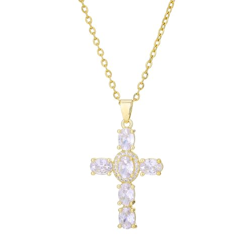 RVHAOODI Accessoires für Männer und Frauen überqueren Anhänger Halskette Frauen vielseitiges Ehepaar Pullover Kette Accessoire Hochzeitstag, Valentinstag, Weihnachtsgeburtstag Geschenk von RVHAOODI