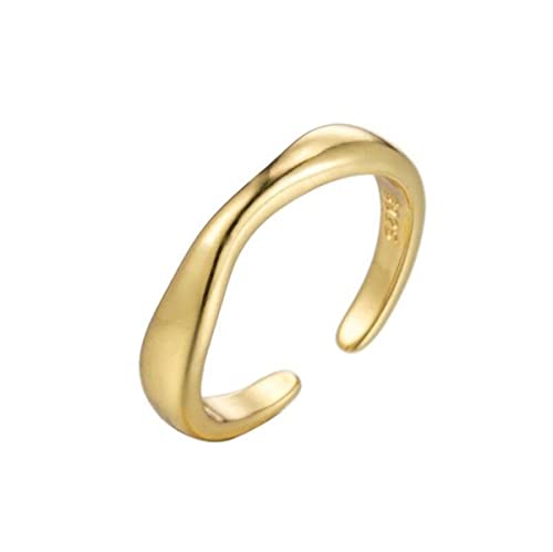 RVHAOODI All-Match-Schmuck Geometrische einfache Ringins weibliche kalte Wind Retro Wassertropfen unregelmäßige Öffnung Damen Rin von RVHAOODI