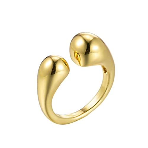 RVHAOODI All-Match-Schmuck Geometrische einfache Ringins weibliche kalte Wind Retro Wassertropfen unregelmäßige Öffnung Damen Rin von RVHAOODI