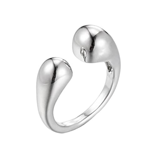 RVHAOODI All-Match-Schmuck Geometrische einfache Ringins weibliche kalte Wind Retro Wassertropfen unregelmäßige Öffnung Damen Rin von RVHAOODI