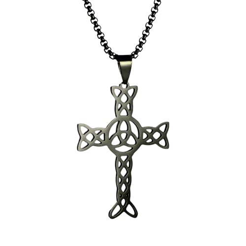 RVHAOODI Amulets Ewiger Knoten keltischer Kreuz Halskette für Menschen, religiöser Jesus keltisches Kreuz - Keltische Kreuz Halskette der Männer, Irish Cross Halskette Geburtstag Weihnachten RVHAOODI Amulets Ewiger Knoten keltischer Kreuz Halskette für Menschen, religiöser Jesus keltisches Kreuz - Keltische Kreuz Halskette der Männer, Irish Cross Halskette Geburtstag Weihnachten von RVHAOODI