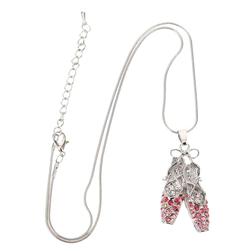 RVHAOODI Ballettschuh Anhänger Halskette Frauen Strasssteinschlüsselkette Juwely für Hochzeiten Jubiläen Geburtstage Weihnachten und besondere Anlässe von RVHAOODI