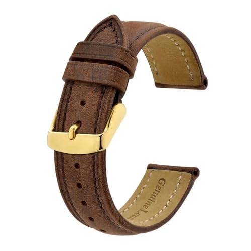 RVHAOODI Band 14mm 15 mm verrückter Pferdestraps Ersatzgurt Gold Schnalle RVHAOODI Band 14mm 15 mm verrückter Pferdestraps Ersatzgurt Gold Schnalle von RVHAOODI