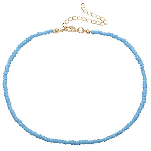 RVHAOODI Boho -Ketten -Samen Perlenkette Tiny Perlen Halshöhe Schmuck für und Mädchen (schwarz) von RVHAOODI