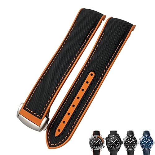 RVHAOODI Bracelet de montre en caoutchouc nylon 21 mm 22 mm 19 mm 20 mm pour Omega Strap Planet Ocean 300 von RVHAOODI