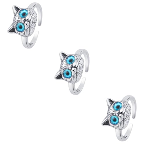 RVHAOODI Cat Eye Ring Bauchnabel Armbänder Reifen Ohrringe Frauen Süßes Sizer Stapelbar für Teenager Vintage Ringe Retro Decor Schmuck Schmuck von RVHAOODI