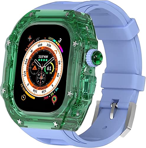 RVHAOODI Clear Watch Case Watch Band Modification Kit ， für Ultra 49 mm ， Volltransparente Uhrenabdeckung und Watch -Gurt -Mod -Set ， für iWatch 8 7 6 5 4 SE -Serie von RVHAOODI