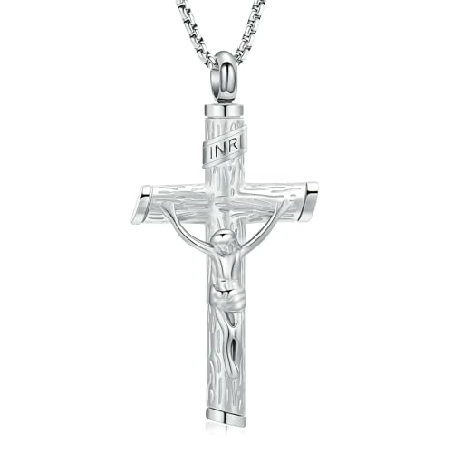 RVHAOODI Cross Cremation Schmuck für Asche für Frauen Männer Gedenkkreuz Asche Schmuck Schmuck von RVHAOODI