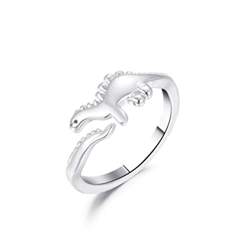 RVHAOODI Dinosaurier Ring für Frauen Brontosaurus Stegosaurus Ringe Dinosaurier Ring Verstellbarer Ringgeschenk von RVHAOODI