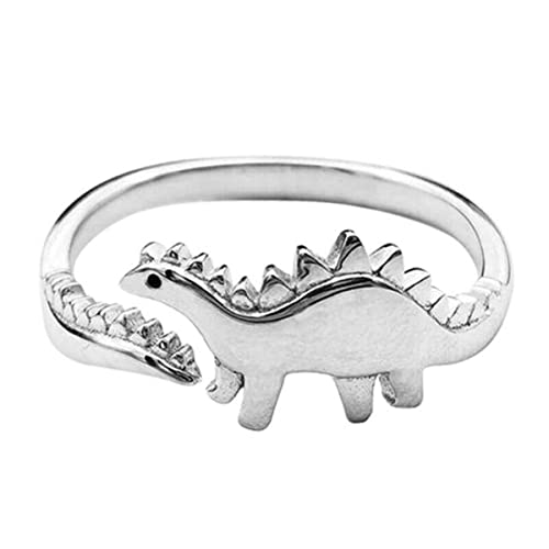 RVHAOODI Dinosaurier Ring kühles Schmuck Spielzeug süßes Tier offen verstellbarer Spezialtemperament Ring Geschenk für Frauenringe von RVHAOODI