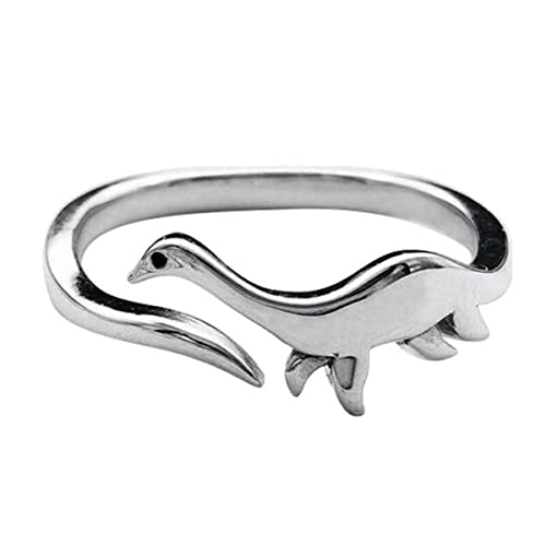 RVHAOODI Dinosaurier Ring kühles Schmuck Spielzeug süßes Tier offen verstellbarer Spezialtemperament Ring Geschenk für Frauenringe von RVHAOODI