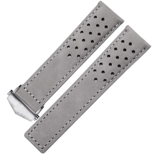 RVHAOODI Echtes Leder -Uhrband für Uhrengurt mit Klappschnalle 20mm 22 mm grau schwarz brauner Kuhsprang Band RVHAOODI Echtes Leder -Uhrband für Uhrengurt mit Klappschnalle 20mm 22 mm grau schwarz brauner Kuhsprang Band von RVHAOODI
