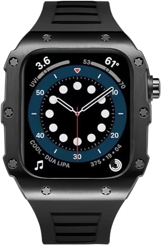 RVHAOODI Edelstahl -Uhr -Armband und Silikon für Serie 8, 7, 6, 5, 4, SE, 45 mm, 44 mm, Ersatzzubehör für Männer und Frauen von RVHAOODI