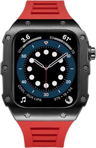 RVHAOODI Edelstahl -Uhr -Armband und Silikon für Serie 8, 7, 6, 5, 4, SE, 45 mm, 44 mm, Ersatzzubehör für Männer und Frauen von RVHAOODI