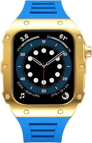 RVHAOODI Edelstahl -Uhr -Armband und Silikon für Serie 8, 7, 6, 5, 4, SE, 45 mm, 44 mm, Ersatzzubehör für Männer und Frauen von RVHAOODI