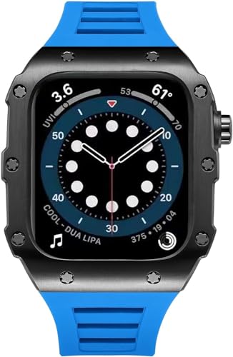 RVHAOODI Edelstahl -Uhr -Armband und Silikon für Serie 8, 7, 6, 5, 4, SE, 45 mm, 44 mm, Ersatzzubehör für Männer und Frauen von RVHAOODI