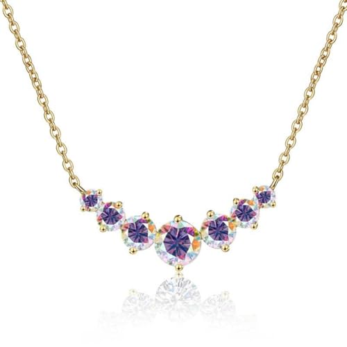 RVHAOODI Einfach 2,8ct Moissanit Halskette für Frauen geschnitten D Farb Labor erstellt Anhänger Perfekt für tägliche Wear -Partys Hochzeit von RVHAOODI
