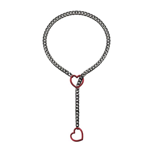 RVHAOODI Einzigartige Punk -Stil Herzanhänger Halskette vielseitige verstellbare Neckkettenverzierung von RVHAOODI