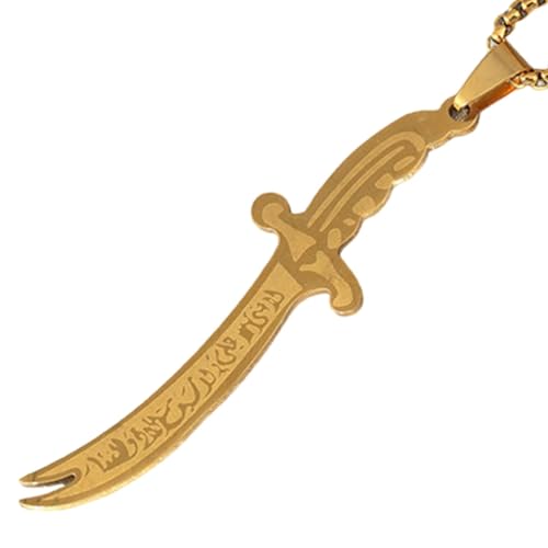 RVHAOODI Elegant gebogene Halskette arabischer Anhänger Halshain -Schlüsselbeutel Kette Arabisch Colarbone Kette Schmuck von RVHAOODI