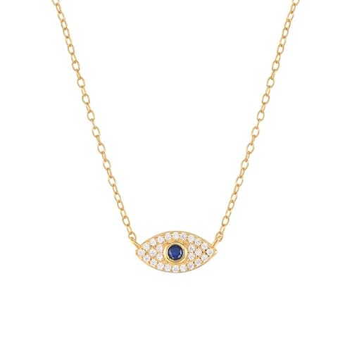 RVHAOODI Evil Eye Halskette, zarte Saphir -Anhänger -Halskette, Halskette für Frauen, Modeschmuckgeschenke, Moissanite von RVHAOODI