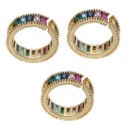 RVHAOODI Frauen Merald schneiden Emerald Finger Regenbogenfrauen Ring von RVHAOODI