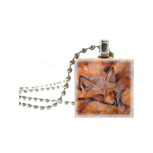 RVHAOODI Fuchs Halskette für Frauen und Männer, Kristall Fuchs Malerei Anhänger Schmuckkugelketten Halskette, Fuchsmädchen initiale Halskette, Fuchsschmuck für Frauen, Therian Schmuck Urlaub RVHAOODI Fuchs Halskette für Frauen und Männer, Kristall Fuchs Malerei Anhänger Schmuckkugelketten Halskette, Fuchsmädchen initiale Halskette, Fuchsschmuck für Frauen, Therian Schmuck Urlaub von RVHAOODI