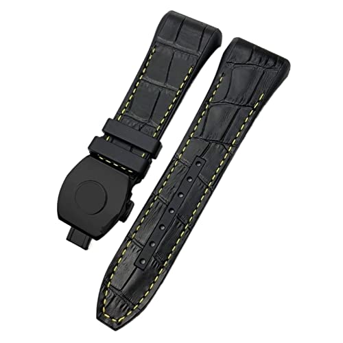 RVHAOODI Für Franck Muller Watch Armband 28mm Silikon Kuhkuh Haut Nylon Uhr Faltschleifenbuch für Männer Armband von RVHAOODI