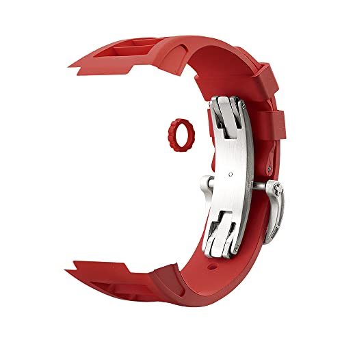 RVHAOODI Geeignete Serie 7/6/5/4 Sport Style Modifiziertes Fluorelastomer Ersatz Premium Armband Diy 44mm 45mm Uhrenarmband von RVHAOODI