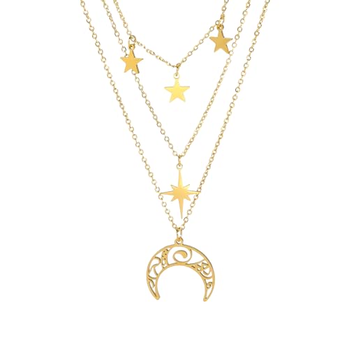 RVHAOODI Halbmond -Mond Halskette für Frauen und Männer, niedrige Hexenkette Sonne und Mond Crescent Mond Halsketten niedriger Mond Anhänger, Mondphase -Halskette, Moonglow Crescent Moon RVHAOODI Halbmond -Mond Halskette für Frauen und Männer, niedrige Hexenkette Sonne und Mond Crescent Mond Halsketten niedriger Mond Anhänger, Mondphase -Halskette, Moonglow Crescent Moon von RVHAOODI