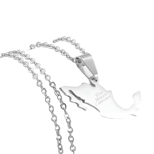 RVHAOODI Halskeine für Frauen und Männer, Mexiko -Karte mit Städten Halskette RVHAOODI Halskeine für Frauen und Männer, Mexiko -Karte mit Städten Halskette von RVHAOODI