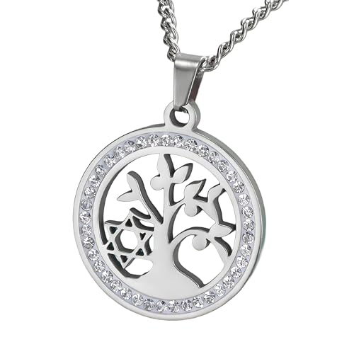 RVHAOODI Halskette für Frauen und Männer, Hexagramm rund Hohlkette Halskette, jüdische Sternhalskette, Halskette für Männer RVHAOODI Halskette für Frauen und Männer, Hexagramm rund Hohlkette Halskette, jüdische Sternhalskette, Halskette für Männer von RVHAOODI