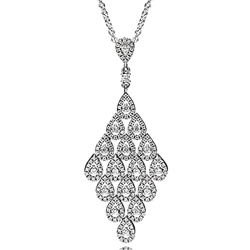 RVHAOODI Halsketten Anhänger Federn knotted Herzscherchen des Sparkle -Logos? Signature Halskette? Frauen Vintage Schmuck Lange Halsketten handgefertigt (Edelsteinfarbe: B, Länge: 60 cm) von RVHAOODI