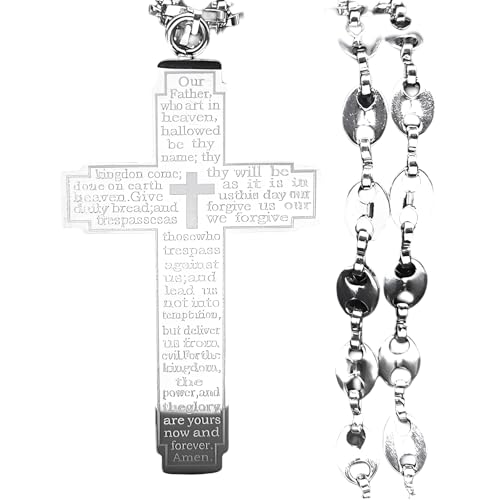 RVHAOODI Herrenkruzifix Halskette, Kreuzkette mit Jesus oben - Kruzifix -Anhänger für Menschen, christliche Jesuskreuz -Halskette für Weihnachten Thanksgiving Geschenke Geburtstag Geschenk von RVHAOODI