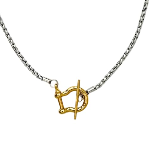 RVHAOODI Hufeisen Halskette für Frauen und Männer, Hufeisenkettenanhänger, Tiff Classic U-förmige Hufeisen-Anhänger-Halskette, schöne Pferdehufkette Kette von RVHAOODI